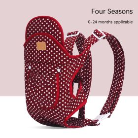 Multifunctional Baby Carrier With Breathable Front And Back In Summer (Option: Red cloth)