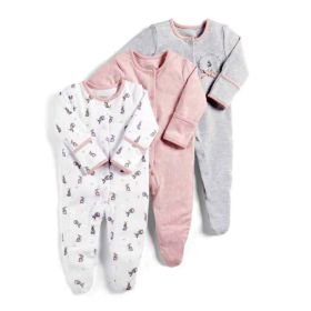 Baby Cotton-Wrapped Foot One-Piece Romper,Long-Sleeved Romper, Foot-Wrapped Climbing Suit (Option: as shown-D-9or12M)