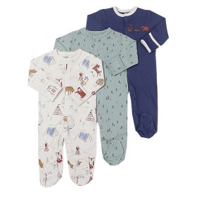 Baby Cotton-Wrapped Foot One-Piece Romper,Long-Sleeved Romper, Foot-Wrapped Climbing Suit (Option: as shown-E-9or12M)