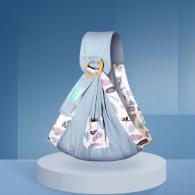 Newborn Baby Wrap Carrier (Option: Sky blue leaves)