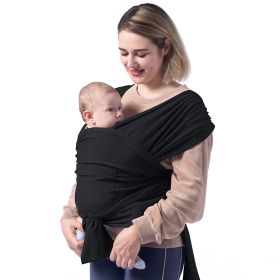 Summer Cotton Cross Simple  Baby Carrier (Option: Black-M)